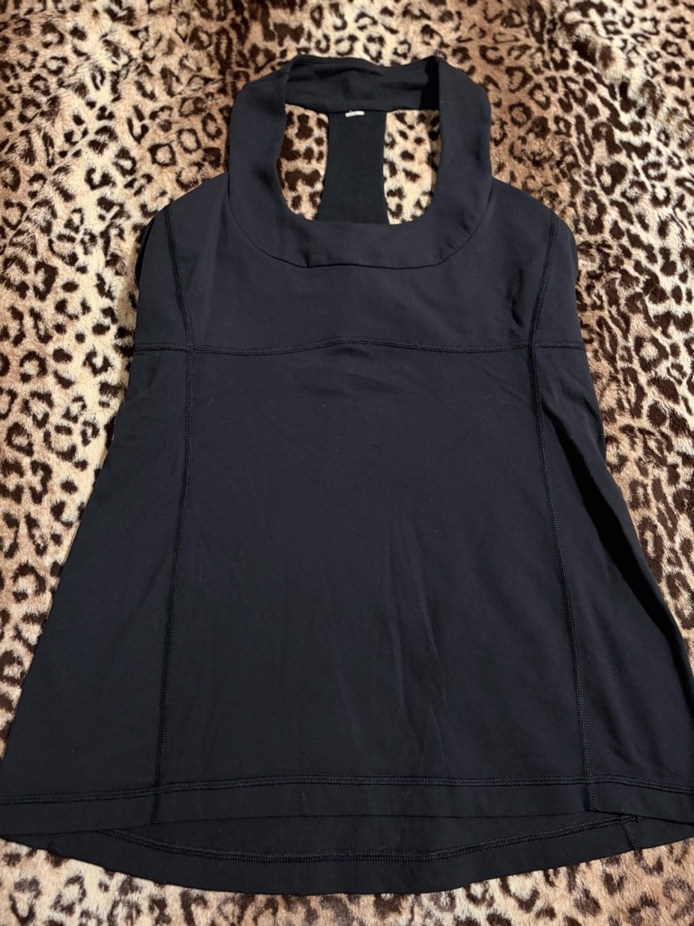 Black Lululemon Sleeveless Halter Athletic Tank Top